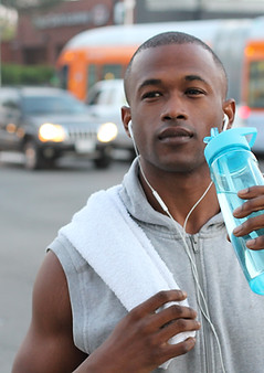 Man With Water Bottle