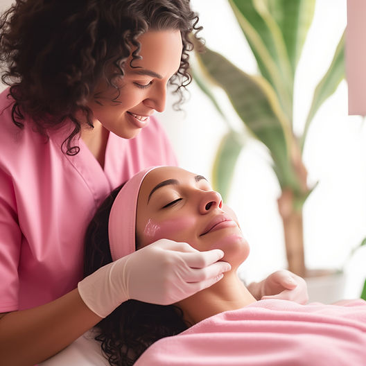Sessão de tratamento facial