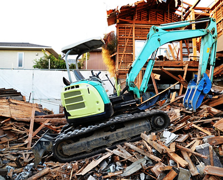 住宅の解体現場