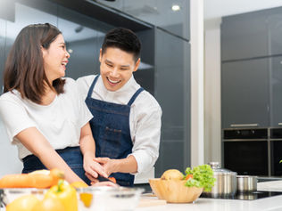 Couple cooking