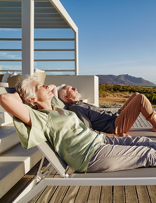 Couple Relaxing Outdoors