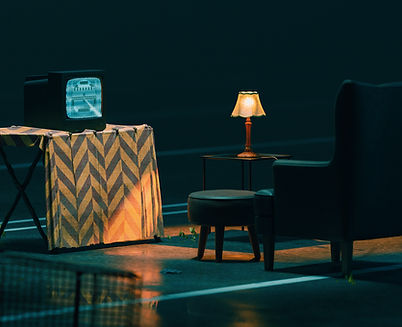 Television in Parking Lot