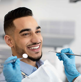 Man at Check up Dental Session