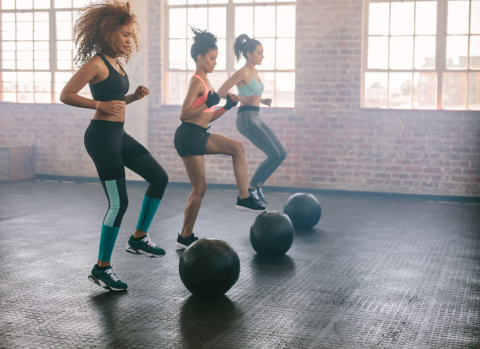 Women Exercising Indoors
