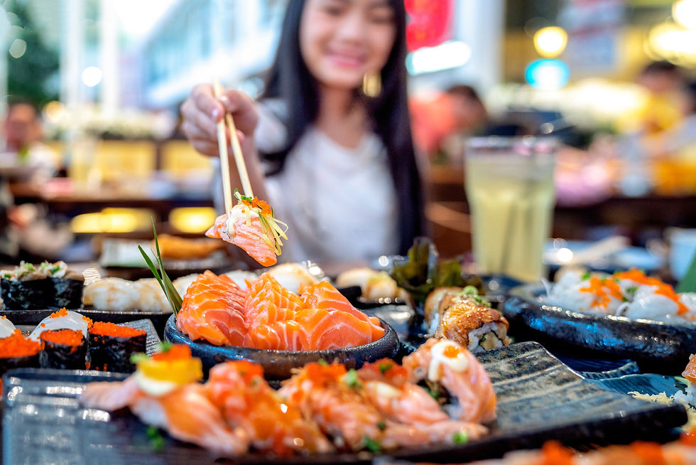 Шведський стіл з суші