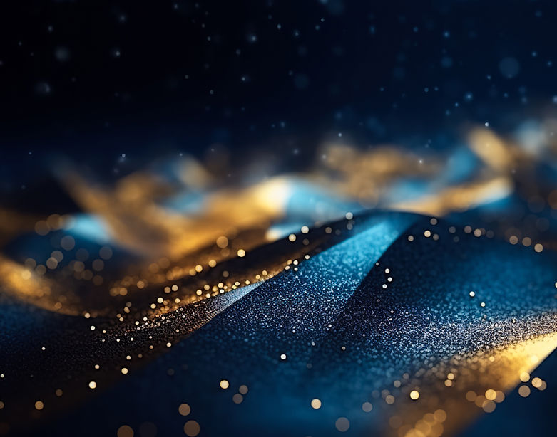 Blue and Gold Particles