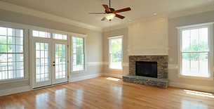 New family room ready for new homeowners