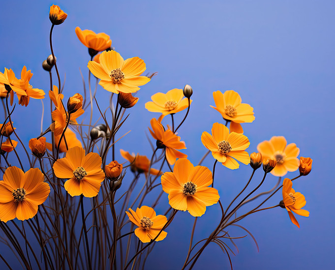 Orange Flowers Closeup