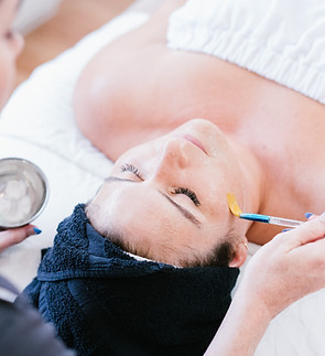 Sessão de tratamento facial