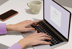Typing on Laptop