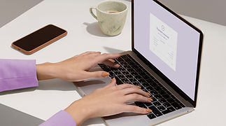 Typing on Laptop