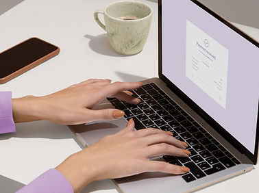 Typing on Laptop