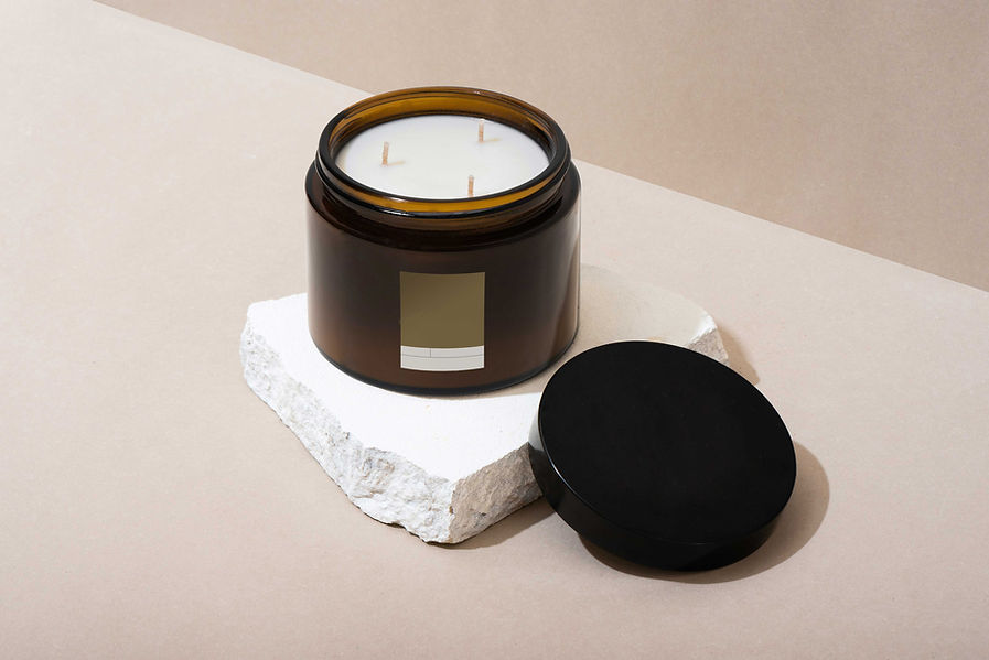 Bougie à trois mèches