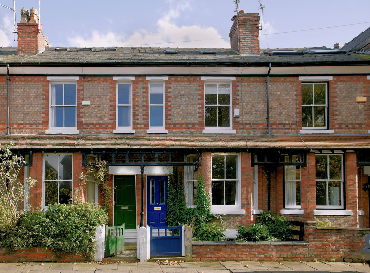 Part of a row of adjoining houses built in the early twentieth century