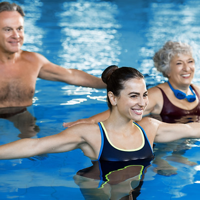 Aerobic Class in Pool