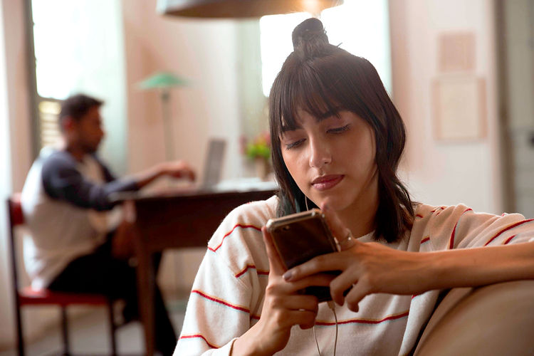 Woman Using Phone