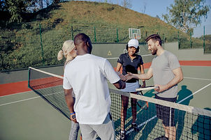 Tennis Players Shaking Hands