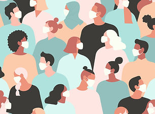 Les gens avec des masques