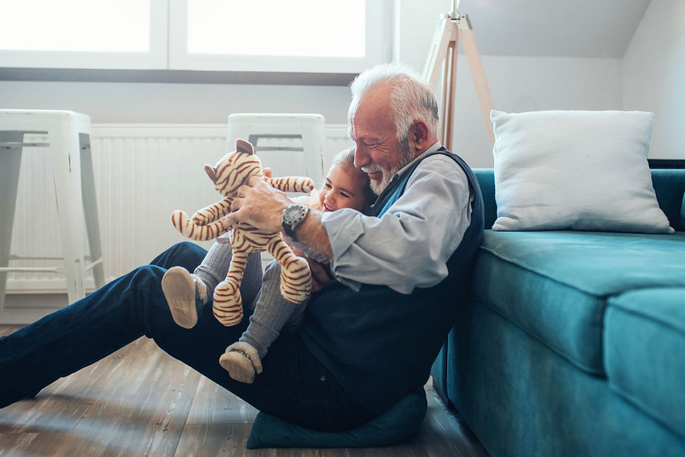 Grandfather with Grandson at Home - Aging in Place, Knoxville Home Modifications for Senior Home Safety