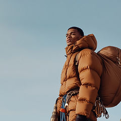 Bergwanderer im Freien