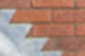 close-up image of leadwork on brick wall
