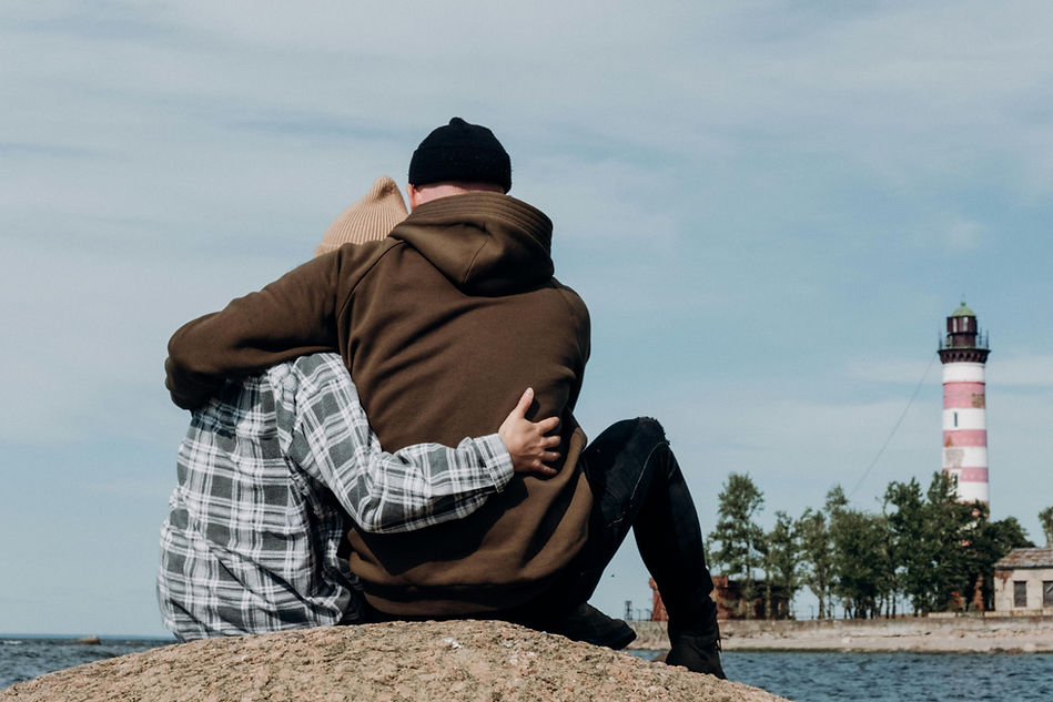 Couple By Lighthouse
