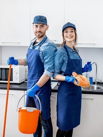 Cleaning team providing quality home cleaning services in Houston and Katy