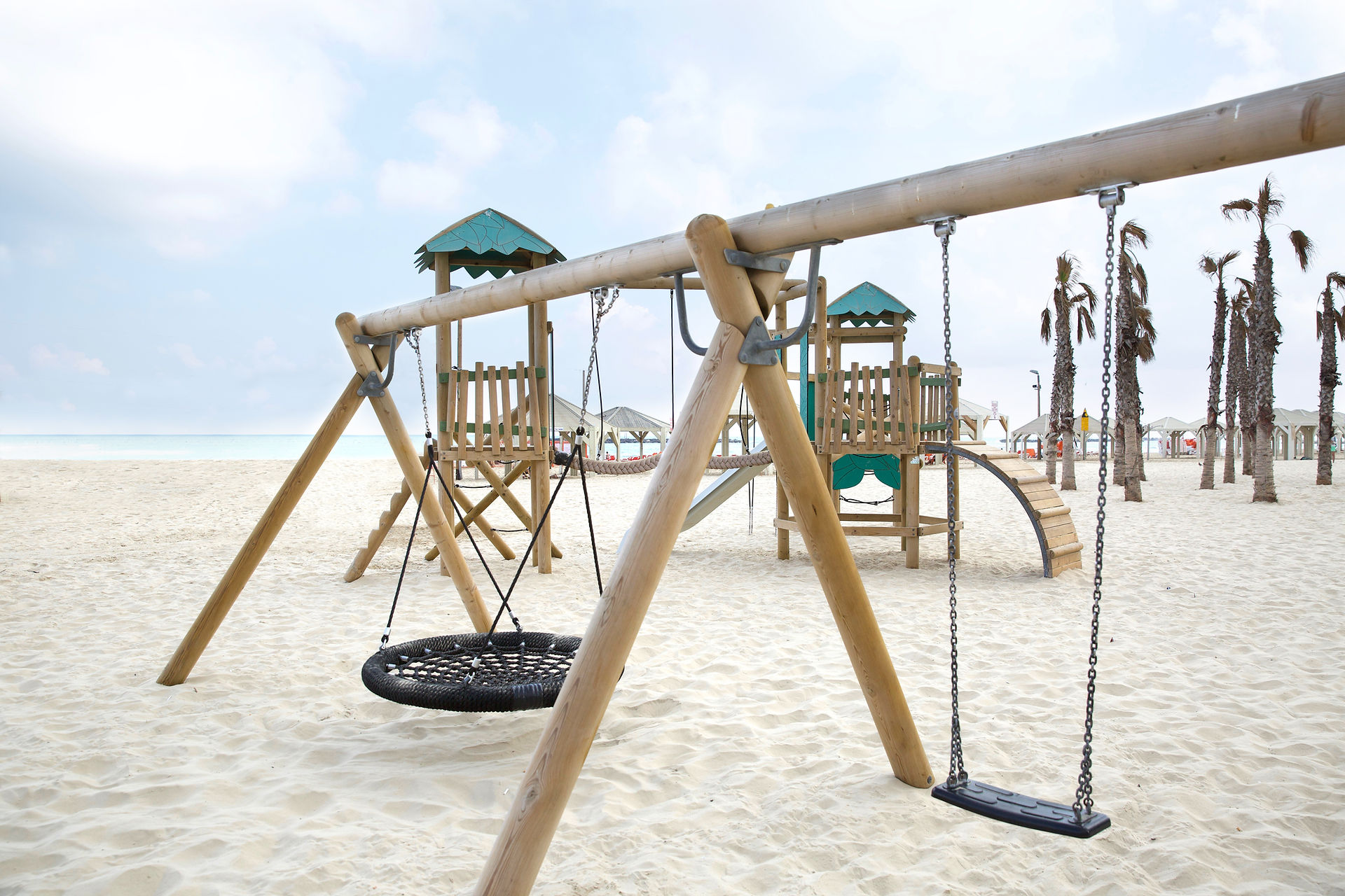 swings on a beach
