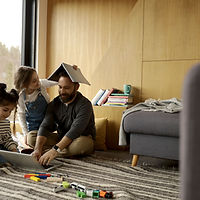 Father Playing with Daughters