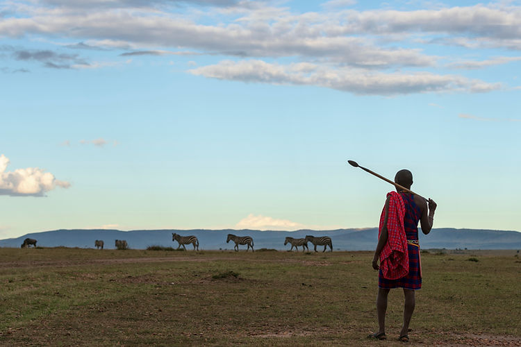 African Masai in Traditional Dress