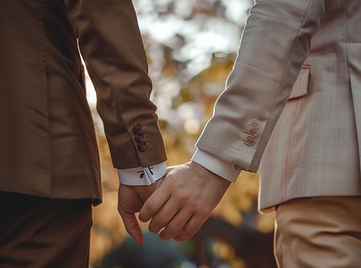 Grooms Holding Hands