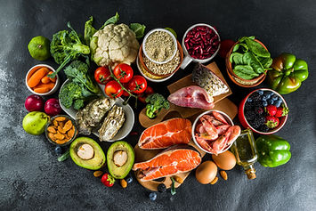 Présentation d'aliments sains
