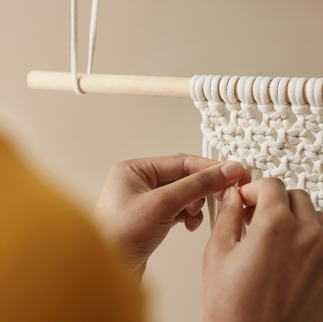 Macrame Crafting Hands
