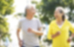 Elderly Couple Running Together