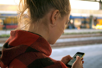 Vrouw met telefoon