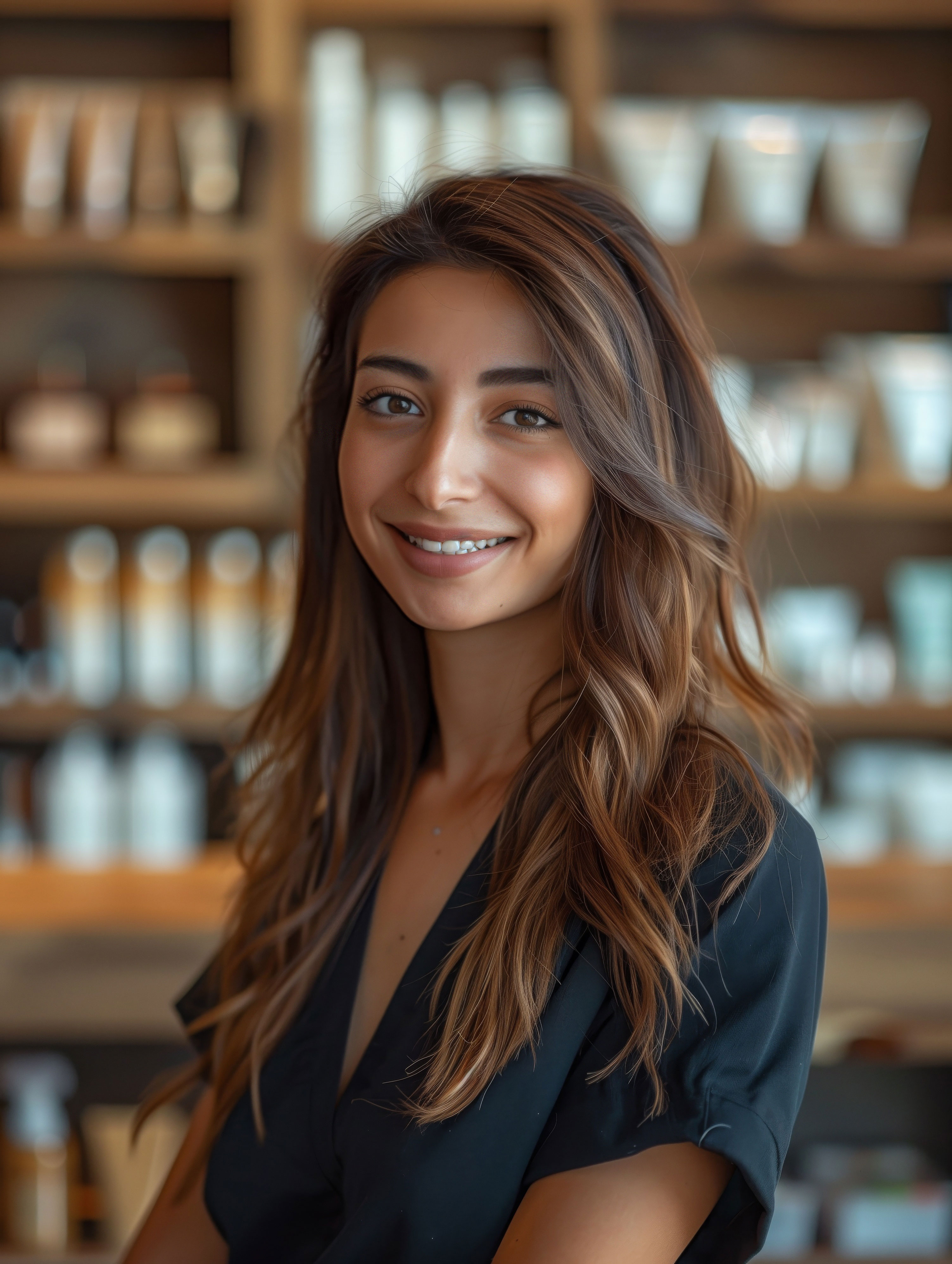 Retrato de mulher sorridente