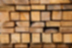 Selection of freshly sawn timber material (beam)