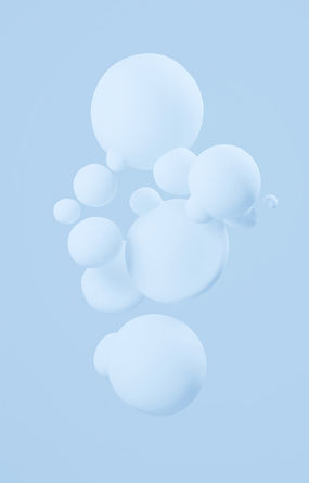 Schwebende blaue Blasen