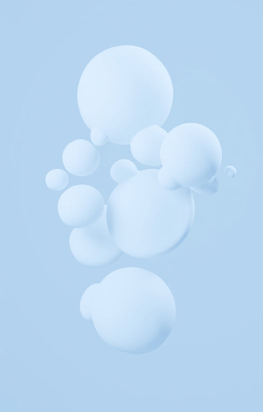 Schwebende blaue Blasen