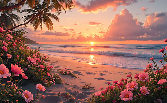 Sunset Beach Flowers