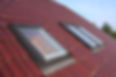 Roof windows fitted to the roof with roofing