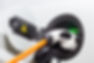 EV car charging socket close up