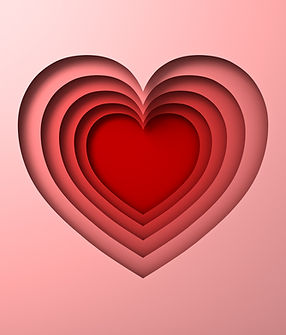 Coeur en papier découpé