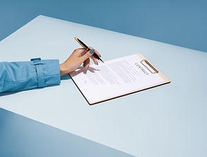 Assinando um contrato
