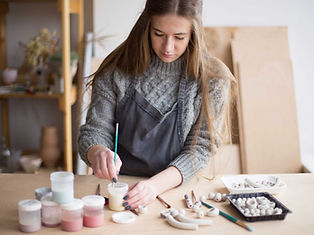 Woman crafting