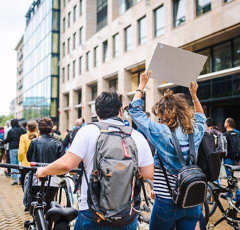 Protesting With Sign