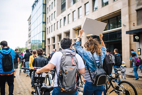 Protesting With Sign