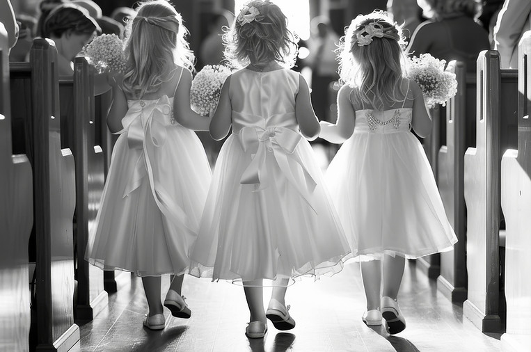 Young Bridesmaids Walking