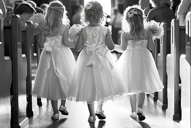 Young Bridesmaids Walking