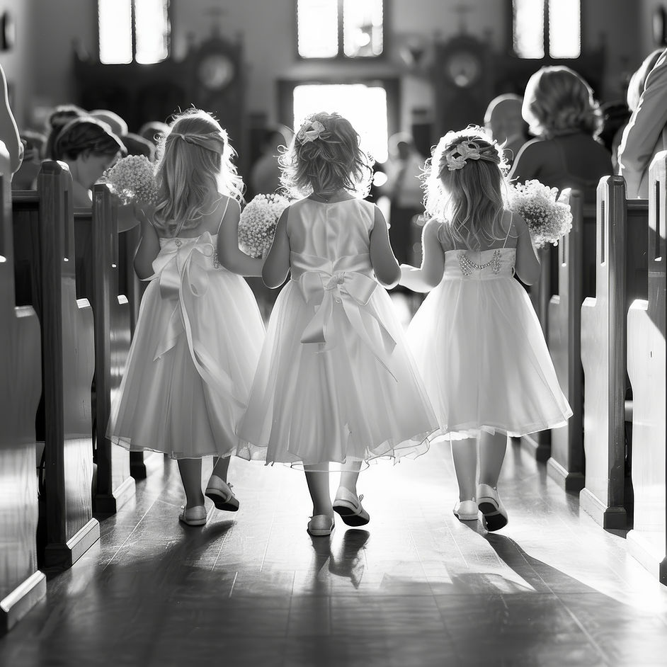 Young Bridesmaids Walking